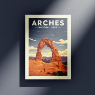 Vintage Arches nationalpark Vykort