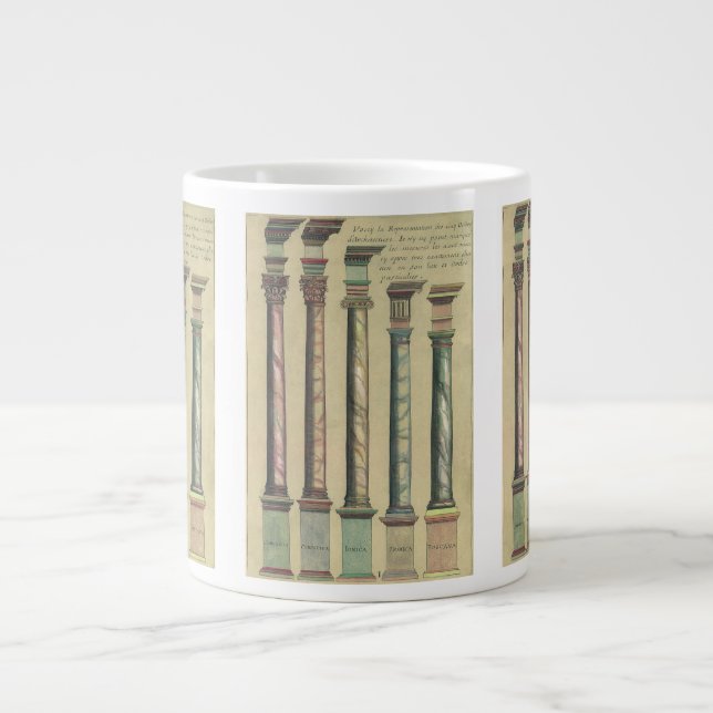 Vintage Architecture, 5 Architectural Orders Jumbo Mugg (Framsidan)