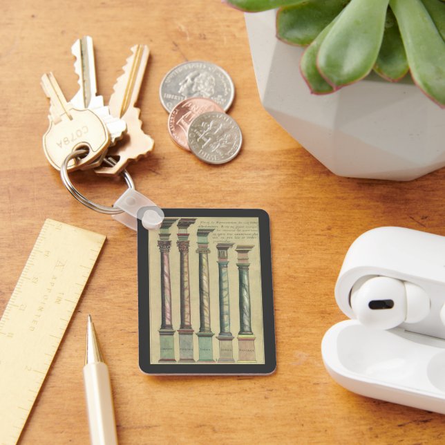 Vintage Architecture, 5 Architectural Orders Nyckelring (Skrivbord)