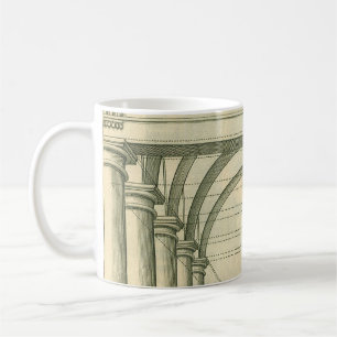 Vintage Architecture, Arches Columns Perspective Kaffemugg
