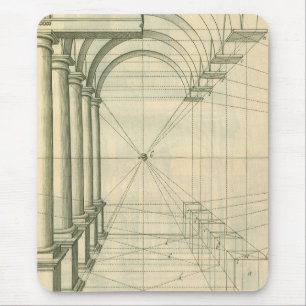 Vintage Architecture, Arches Columns Perspective Musmatta