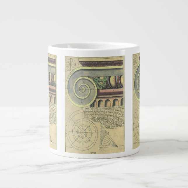 Vintage Architecture; Capital Volute by Vignola Jumbo Mugg (Framsidan)