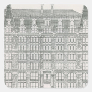 Vintage Architecture, Delaware & Hudson Canal Co. Fyrkantigt Klistermärke