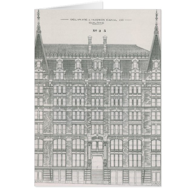 Vintage Architecture, Delaware & Hudson Canal Co. Hälsningskort (Framsidan)