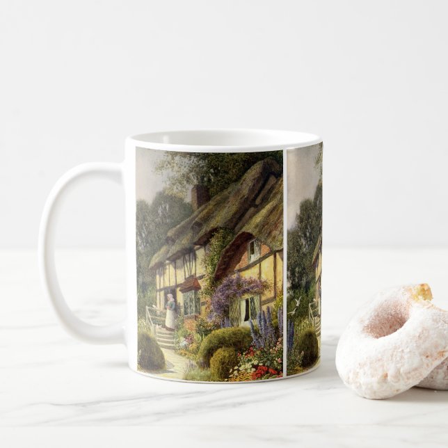 Vintage Architecture, Land Cottage House Kaffemugg (Med munk)
