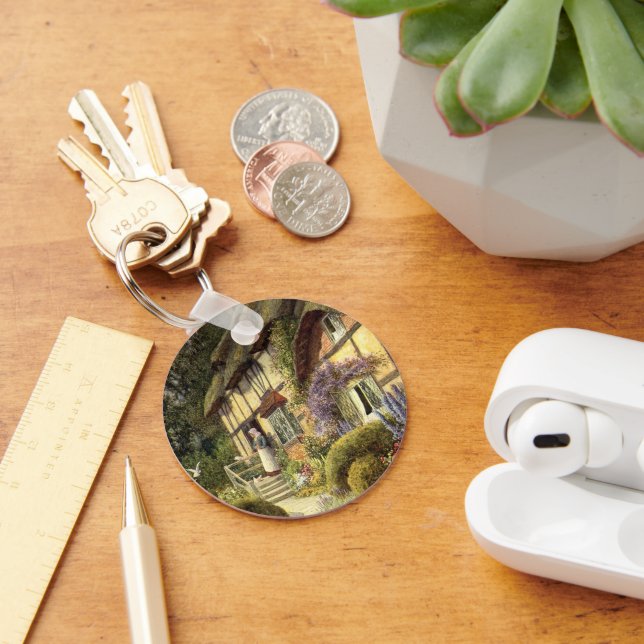 Vintage Architecture, Land Cottage House Nyckelring (Skrivbord)