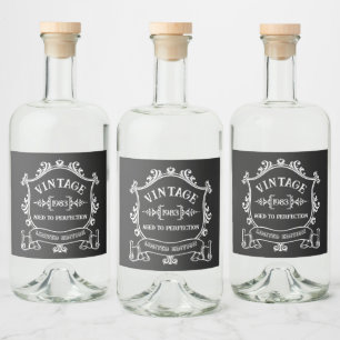 Vintage Årets Åldras till Perfektion Anpassningsba Spritflaskor Etikett