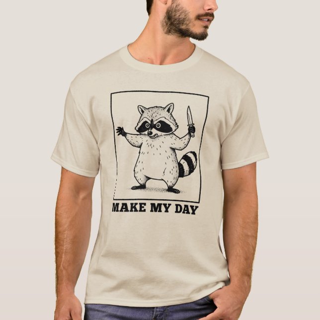 Vintage Arg Raccoon T Shirt (Framsida)