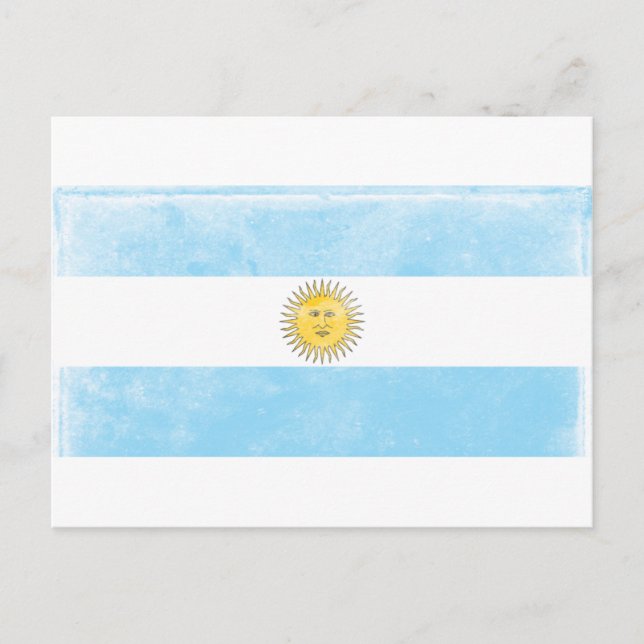 Vintage Argentina Flagga Vykort (Framsida)
