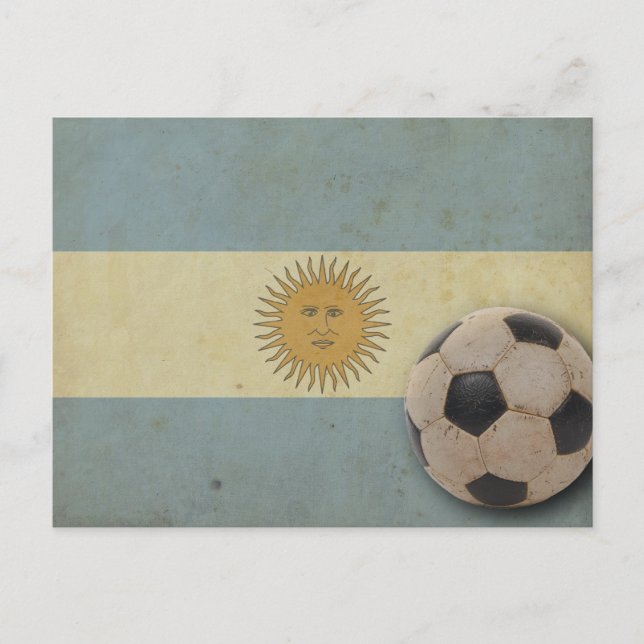 Vintage Argentina Flagga Vykort (Framsida)