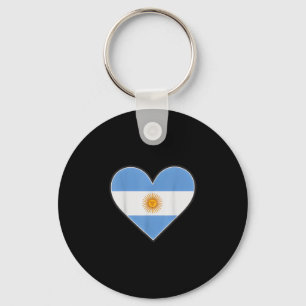 Vintage argentina hjärta landsstolthet glädjeflagg nyckelring