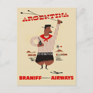 Vintage Argentinas flygresor Vykort