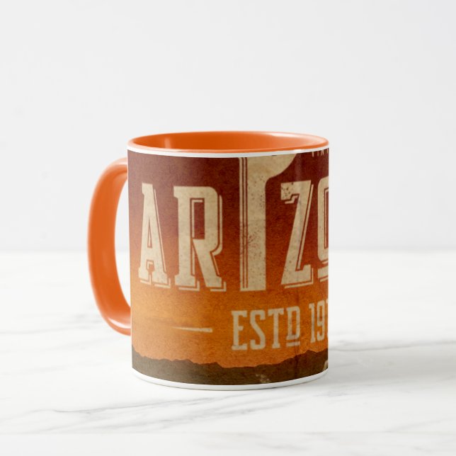 Vintage Arizona cactus retro mugg (Framsida vänster)