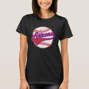 Vintage Arizona Cityscape Baseball För manar kvinn T Shirt