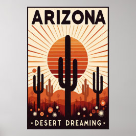 Vintage Arizona Desert Dreaming Poster