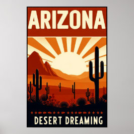Vintage Arizona Desert Dreaming Poster
