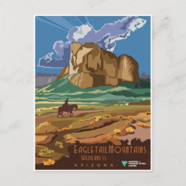 Vintage Arizona Eagletail Mountains Travel Vykort