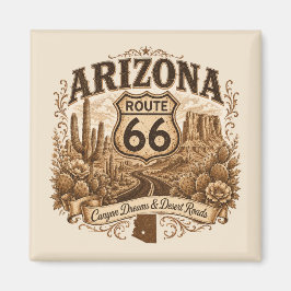 Vintage Arizona Highway Kylskåpssouvenir Magnet