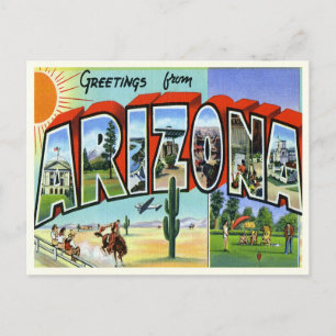 Vintage Arizona Meddelande Vykort