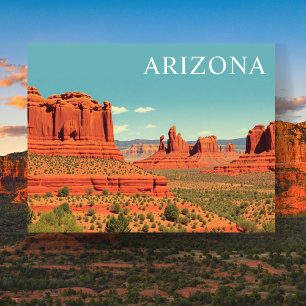 Vintage Arizona Red Rocks Resa Retro Vykort