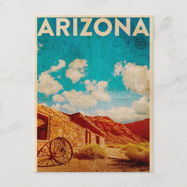 Vintage Arizona Resevykort Vykort (Framsida)