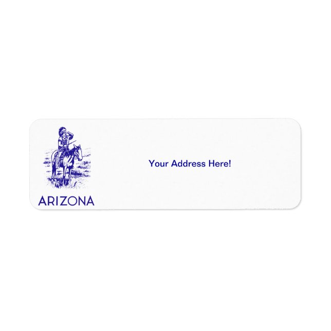 Vintage Arizona Returadress Etikett (Framsidan)