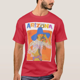 Vintage Arizona Travel Poster 70s Bright Colors T Shirt