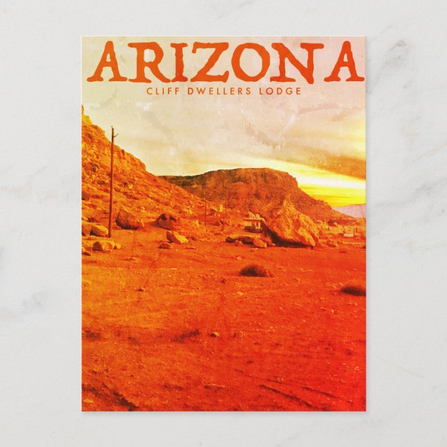 Vintage Arizona Vermiljon Cliffs Vykort (Framsida)
