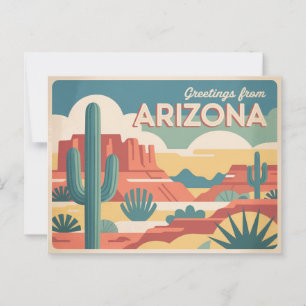 Vintage Arizona vykort   Hälsning från Arizona
