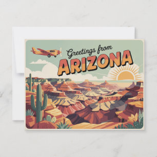 Vintage Arizona vykort Hälsning från Arizona