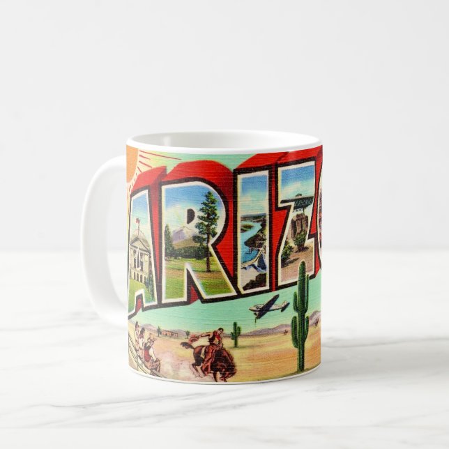 Vintage Arizona vykort  Kaffemugg (Framsida vänster)