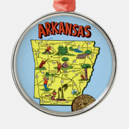 Vintage Arkansas Karta Ornament