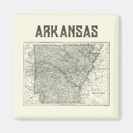 Vintage Arkansas Kartkudde Magnet