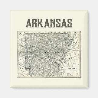 Vintage Arkansas Kartkudde Magnet