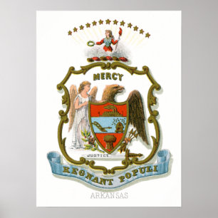 Vintage Arkansas-staten Jackar Arm Poster