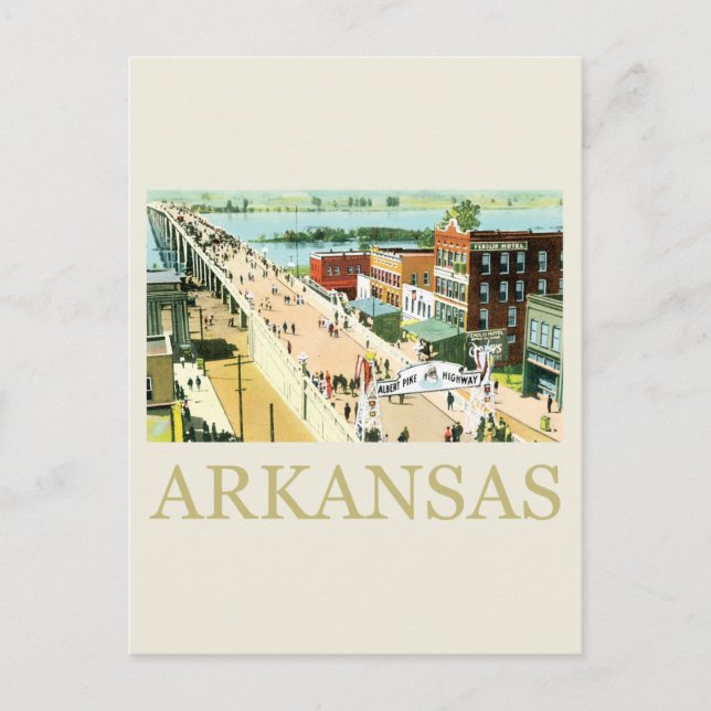 Vintage Arkansas Vykort (Framsida)