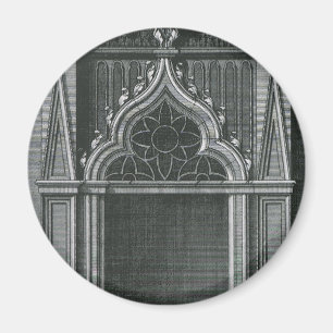 Vintage arkitektoniskt element, gotisk dörröppning magnet