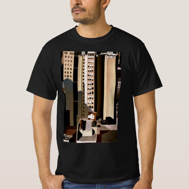 Vintage arkitektur, skyskrapor av Sheeler, 1922 T Shirt (Framsida)