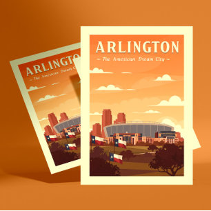 Vintage Arlington Texas Vykort