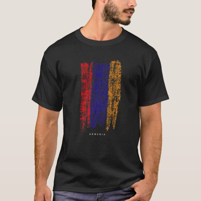 Vintage Armenia  Retro Armenian Flag T Shirt (Framsida)