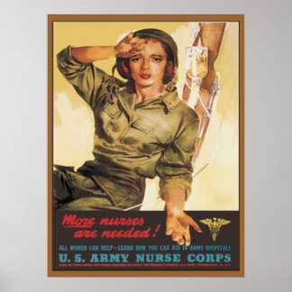 Vintage Arméns sjukkår WW2 Poster
