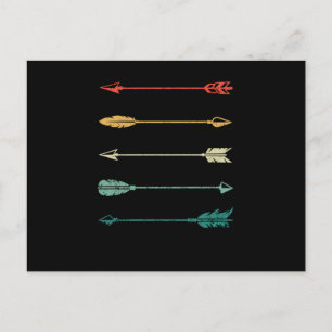 Vintage Arrow Traditionella Bågskytte Pilar Vykort