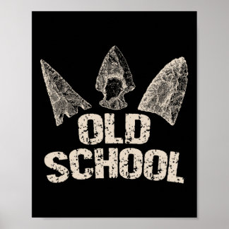 Vintage Arrowhad Hunting Old school Archery Arrow  Poster
