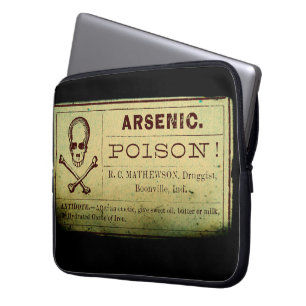 Vintage Arsenik-etikett Laptop Fodral