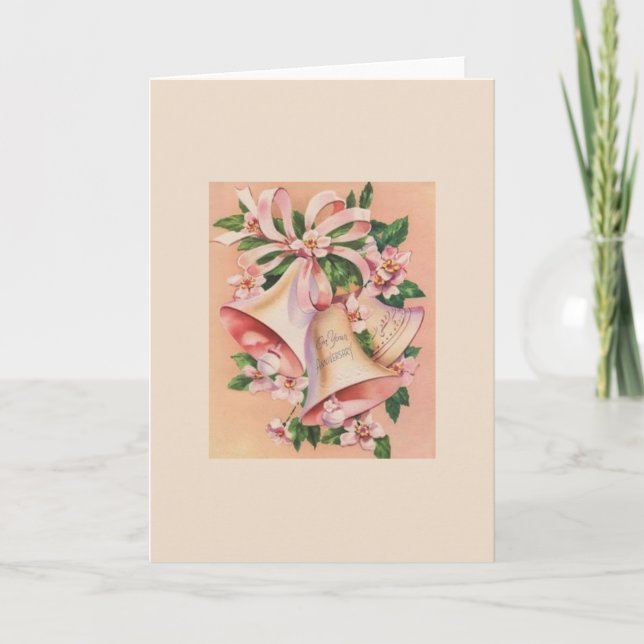 Vintage-årsjubileum Klockor-årskort Kort (Framsida)