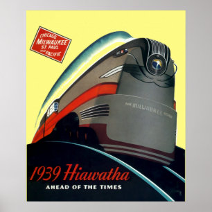 Vintage Art. 1939 Locomotive Tåg AD Poster
