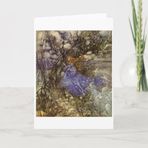 Vintage Art - A Fairy in Blue Kort