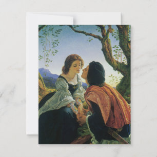 Vintage Art, Älskare vid Dusk, Herr Joseph Noel Pa Julkort