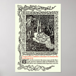 Vintage Art av Walter Crane for Kelmscott Press Poster