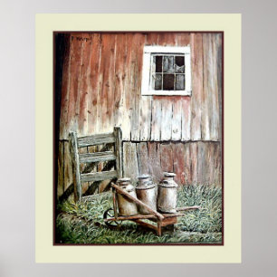 Vintage Art, B. Mitchell Mjölk Jugs Poster